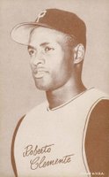 1962 Exhibits Statistic Back # Roberto Clemente Baseball Card