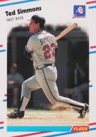 1988 Fleer Glossy #549 Ted Simmons Baseball Card