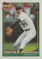 1991 Topps Desert Shield #50 Bob Welch Baseball Card