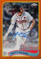 2024 Topps Chrome Update 1989 Topps Baseball Autographs #MO Matt Olson Orange Refractor Baseball Card
