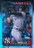 2024 Topps Chrome Update #USC197 Austin Wells Prism Refractor Baseball Card
