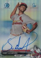 2017 Bowman Prospects Autographs #SA Sandy Alcantara Chrome-Refractor Baseball Card