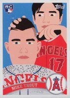 2021 Topps PROJECT70 #600 Mike Trout Shohei Ohtani Baseball Card