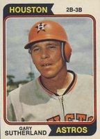 1974 Topps #428 Gary Sutherland Baseball Card