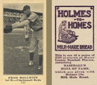 1916 Holmes for Homes Bread #121 Fred Mollwitz Baseball Card