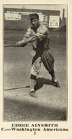 1916 Sporting News #3 Eddie Ainsmith Blank Back Baseball Card