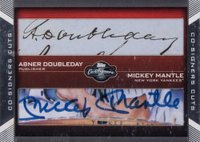 2007 Topps CO-Signers Cut Signatures Dual #CCS-ADM Doubleday/Mantle Baseball Card