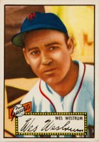 1952 Topps #75b Wes Westrum Black Back Baseball Card