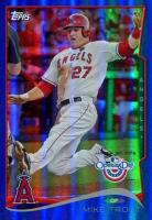 2014 Topps Opening Day #1 Mike Trout Sliding-Blue Baseball Card