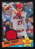 2020 Topps 1985 Topps Baseball Relics #85ASRMTR Mike Trout All-Star-Black Baseball Card