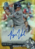 2017 Bowman Draft Chrome Draft Picks Autographs  #CDARV  Ryan Vilade Gold Refractor Baseball Card