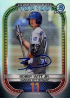 2021 Bowman Chrome Scouts' Top 100 #11 Bobby Witt Jr. Baseball Card