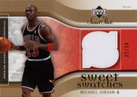 2005 Upper Deck Sweet Shot Sweet Swatches #SW-MJ Michael Jordan Gold Basketball Card
