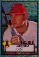 2021 Topps Chrome Platinum Anniversary #156 Mike Trout Aqua Wave Refractor Baseball Card