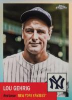 2022 Topps Chrome Platinum Anniversary #4 Lou Gehrig Refractor Baseball Card