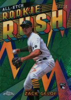 2024 Topps Chrome Logofractor Edition Chrome All Etch Rookie Rush #CERL10 Zack Gelof Green Refractor Baseball Card