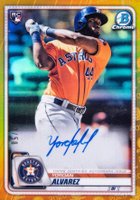 2020 Bowman Chrome Rookie Autographs #CRAYA Yordan Alvarez Gold Refractor Baseball Card