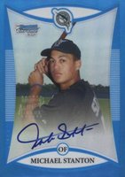 2008 Bowman Chrome Draft #115 Michael Stanton Autograph-Blue Refractor Baseball Card