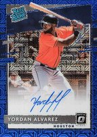 2020 Panini Donruss Optic Rated Rookies Signatures #RRSYA Yordan Alvarez Blue Mojo Baseball Card