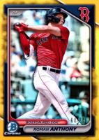 2024 Bowman Draft #BDC19 Roman Anthony Chrome-Yellow Refractor Baseball Card