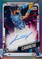 2024 Topps Chrome Cosmic Cosmic Chrome Autographs #JCA Junior Caminero Baseball Card