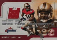2001 Fleer Game Time Uniformity # Jerry Rice Game Jersey Football Card