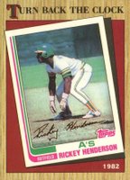 1987 Topps Tiffany #311 Rickey Henderson Turn Back the Clock Baseball Card