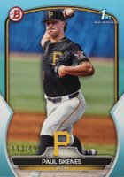 2023 Bowman Draft #BD14 Paul Skenes Sky Blue Baseball Card