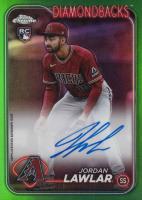 2024 Topps Chrome Rookie Autographs #RAJLA Jordan Lawlar Green Refractor Baseball Card
