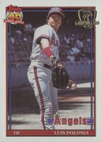 1991 Topps Desert Shield #107 Luis Polonia Baseball Card