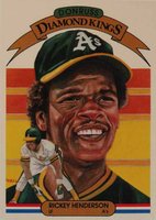 1983 Donruss #11 Rickey Henderson Diamond Kings Baseball Card