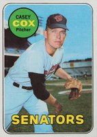 1969 Topps #383 Casey Cox Baseball Card