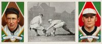 1912 Hassan Triple Folders # Knight catches a Runner Knight/Johnson Baseball Card