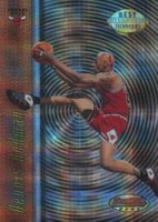 1997 Bowman's Best Techniques #T7 Dennis Rodman Atomic Refractor Basketball Card