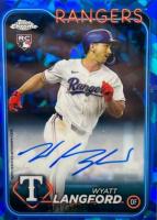 2024 Topps Chrome Sapphire Update Series Chrome Sapphire Autographs #WL Wyatt Langford Baseball Card