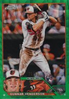 2023 Topps Chrome #2 Gunnar Henderson Green Wave Refractor Baseball Card