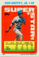 1990 Topps Stickercard #49 Ken Griffey Jr. Cerone-1/Geren-321 Baseball Card