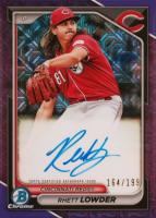 2024 Bowman Mega Box Chrome Bowman Prospect Mega Autographs #RL Rhett Lowder Purple Refractor Baseball Card