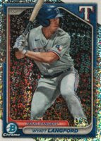 2024 Bowman Chrome Prospects #BCP64 Wyatt Langford Speckle Refractor Baseball Card