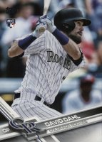 2017 Topps #306 David Dahl Swinging Baseball Card