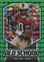 2020 Panini Mosaic Old School #OS4 Jerry Rice Green Mosaic Football Card