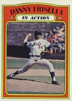1972 Topps #294 Danny Frisella In Action Baseball Card