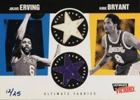 1999 Ultimate Victory Ultimate Fabrics #UF3 Julius Erving/Kobe Bryant Basketball Card
