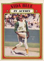 1972 O-Pee-Chee #170 Vida Blue In Action Baseball Card