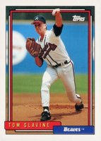 1992 Topps #305 Tom Glavine Baseball Card