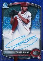 2025 Bowman Mega Box Bowman Prospect Mega Autographs #CB Chase Burns Purple Refractor Baseball Card