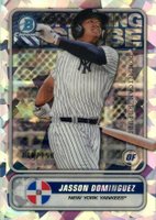 2020 Bowman Chrome Spanning the Globe #JD Jasson Dominguez Atomic Refractor Baseball Card