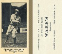 1916 Wares #78 Claude Hendrix Baseball Card