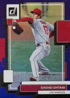2022 Panini Donruss #147 Shohei Ohtani Variation-Holo Purple Baseball Card