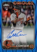 2024 Topps Chrome Rookie Autographs #RACC Colton Cowser Blue Raywave Refractor Baseball Card
